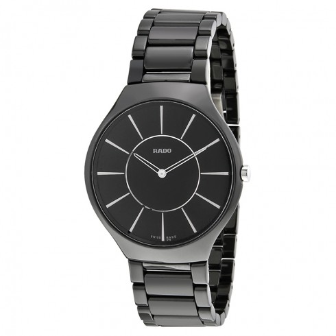 Rado Thinline Black Dial Ceramic Men's Watch R27741162 watches