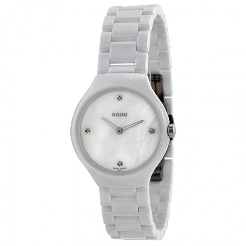 Rado Thinline Mother of Pearl Dial White Ceramic Watch R27958902 watches