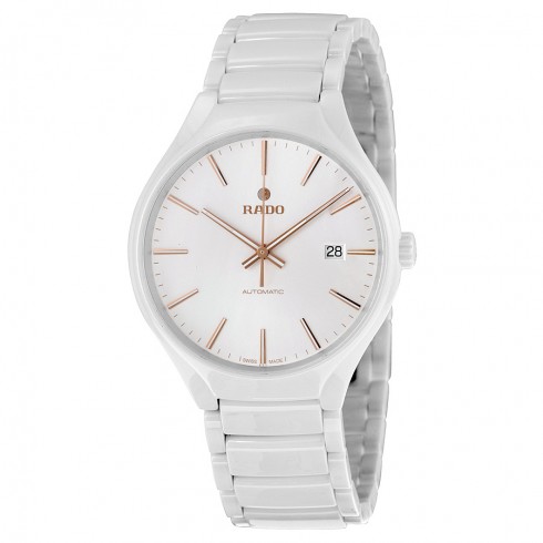 Rado True Automatic White Dial White Ceramic Unisex Watch R27058112 watches