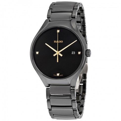 Rado True Black Dial Black Ceramic Men's Watch R27238712 watches