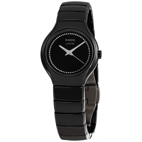 Rado True Jubile Black Ceramic Ladies Watch R27655732 watches