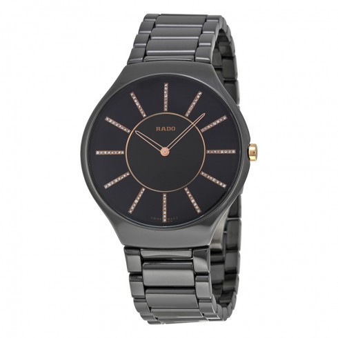 Rado True Thinline Black Ceramic Ladies Watch R27741702 watches