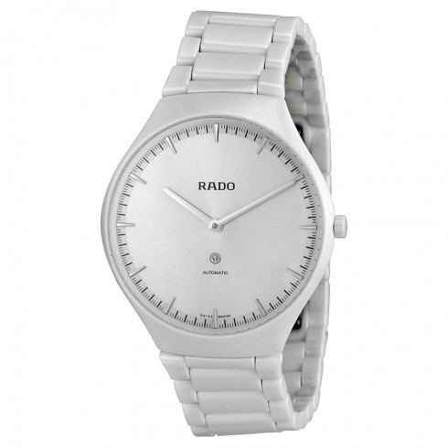 Rado True Thinline White Dial Automatic Cermaic Unisex Watch R27970102 watches
