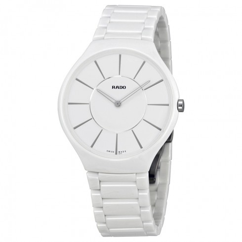Rado True Thinline White Dial White Ceramic Ladies Watch R27957112 watches