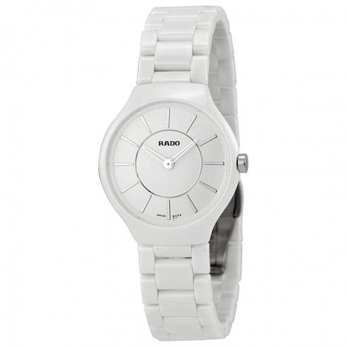 Rado True Thinline White Dial White Ceramic Watch R27958112 watches