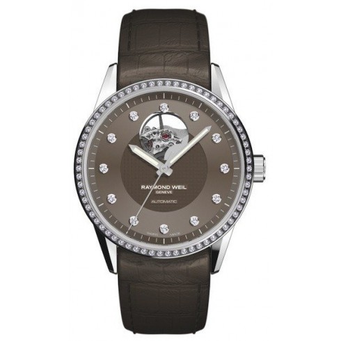 Raymond Weil Freelancer Autumn Time Brown Dial Brown Leather Ladies Watch 2750-SLS-70081 watches