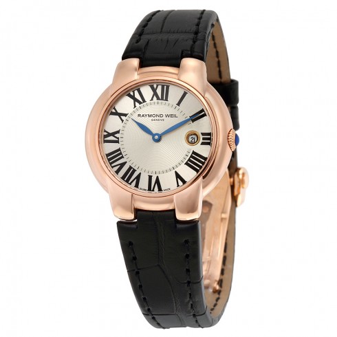 Raymond Weil Jasmine Silver Dial Black Leather Ladies Watch 5229-PC5-00659 watches