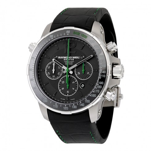 Raymond Weil Nabucco Chronograph Automatic Black Dial Black Rubber Men's Watch 7850-TIR-05217 watches