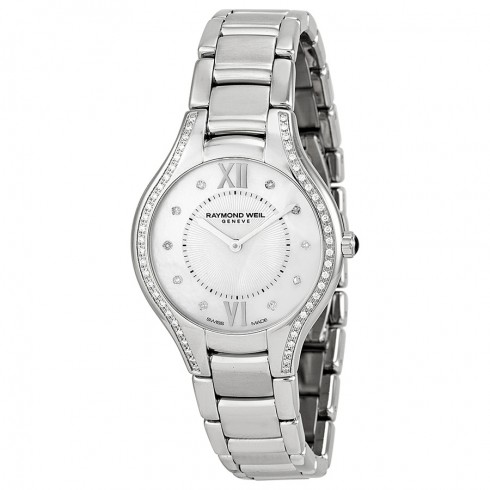 Raymond Weil Noemia Mother of Pearl Dial Stainless Steel Diamond Ladies Watch 5132-STS-00985 watches
