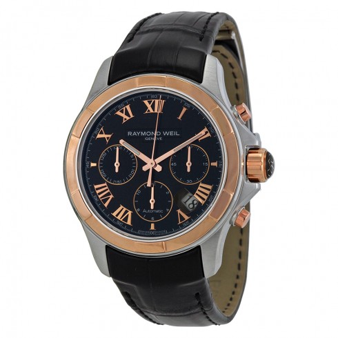Raymond Weil Parsifal Steel and 18K Pink Gold Chronograph Automatic Men's Watch 7260-SC5-00208 watches