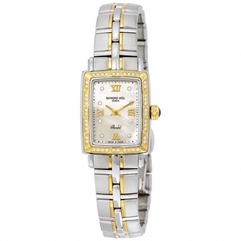 Raymond Weil Parsifal Mother of Pearl Two Tone Ladies Watch 9740-STS-00995 watches