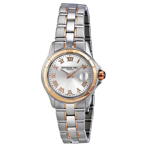 Raymond Weil Parsifal Silver Dial Stainless Steel And 18kt Pink Gold Ladies Watch 9460-SG5-00658 watches