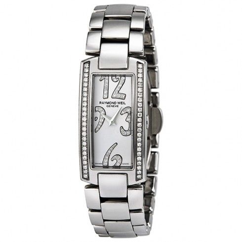 Raymond Weil Shine Diamond Stainless Steel with Red Strap Ladies Watch 1500-ST1-05383 watches