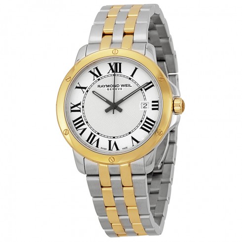 Raymond Weil Tango White Dial Two-Tone Steel With Gold PVD Men's Watch 5591-STP-00300 watches