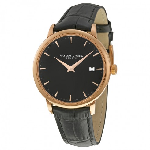 Raymond Weil Toccata Black Dial Black Leather Men's Watch 5488-PC5-20001 watches