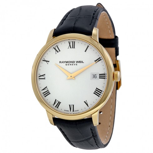 Raymond Weil Toccata White Dial Black Leather Strap Men's Watch 5588-PC-00300 watches