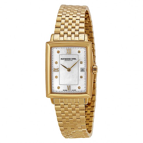 Raymond Weil Tradition White Dial Gold Plated Stainless Steel Ladies Watch 5956-P-00995 watches
