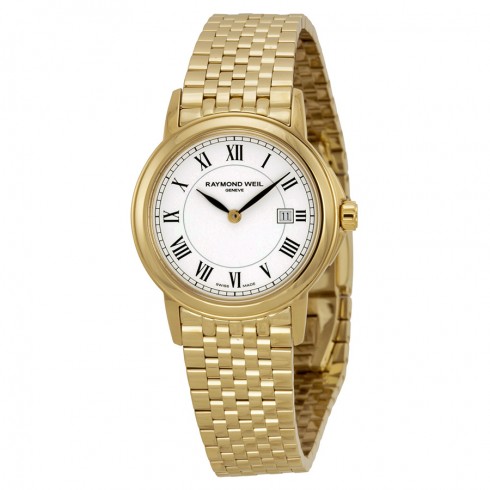 Raymond Weil Tradition White Dial Stainless Steel Ladies Watch 5966-P-00300 watches