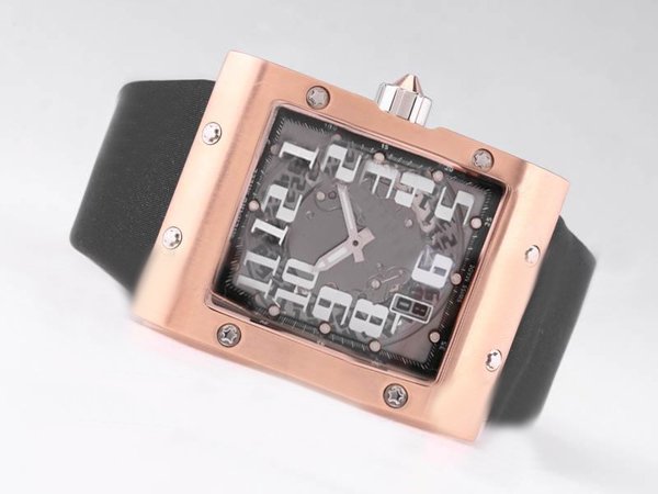 Richard Mille RM2009 RM016 Black Dial 37x50mm Stainless Steel Case Watch watches