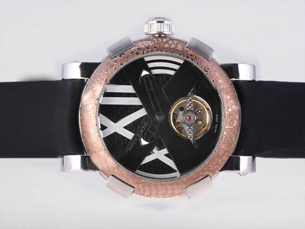 Romain Jerome Ceramic variations TO.T.BBB22.00.BB Black Dial 46mm Black Rubber Strap Watch watches