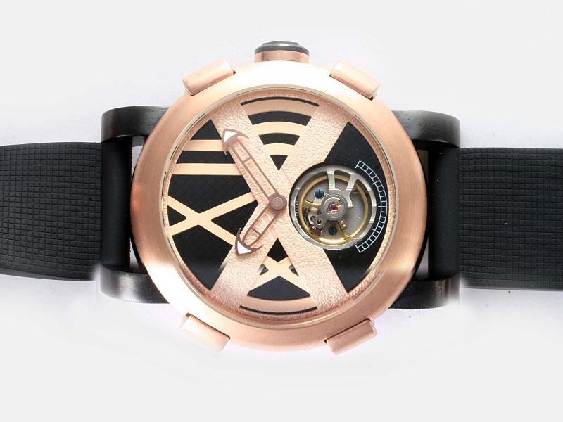 Romain Jerome Ceramic variations TO.T.BBBBB.00.BB Gold Dial PVD Case Watch watches