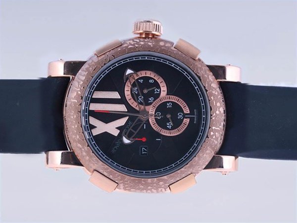 Romain Jerome Chronographes CH.TOXY3.BBBB.00.BB Round Blue Rubber Strap Blue Dial Watch watches