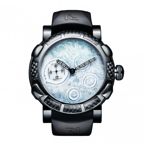 Romain Jerome Moon Dust Black Mood White Dial Black Rubber Men's Watch MWFBBBBB00 watches