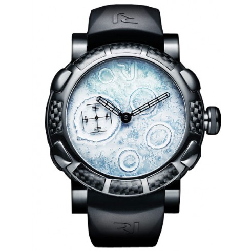 Romain Jerome Moon Dust-DNA White Dial Rubber Men's Watch RJ.MW.FB.BBBB.00 watches