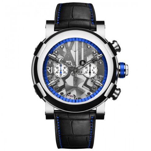 Romain Jerome Steampunk Limited Edition "Heat" Skeleton Dial Black Rubber Men's Watch RJ.T.CH.SP.005.05 watches