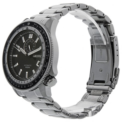 Seiko Superior Black Dial Black Rubber GMT Men's Watch SSA003J2 watches