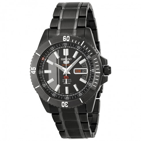 Seiko 5 Automatic Black Dial Black PVD Men's Watch SRP429 watches
