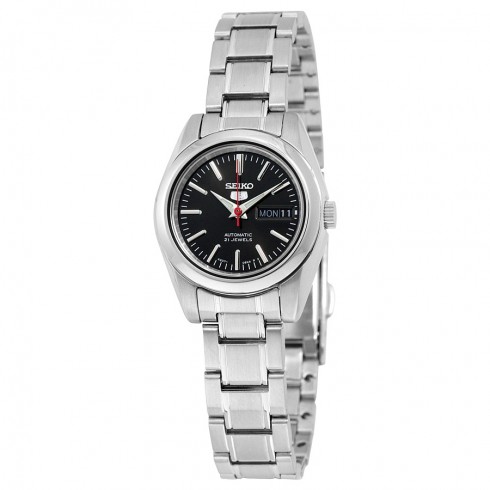 Replica Seiko 5 Automatic Black Dial Stainless Steel Ladies Watch SYMK17 Watch