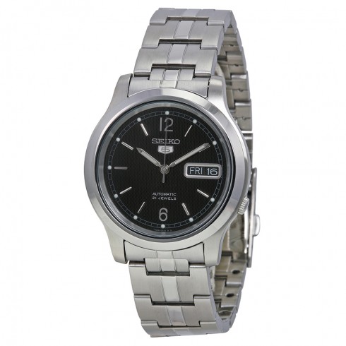 Seiko 5 Automatic Black Dial Stainless Steel Men's Watch SNK799 watches