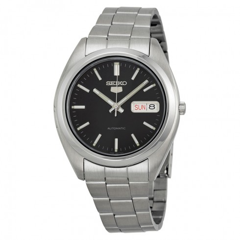 Seiko 5 Automatic Black Dial Stainless Steel Men's Watch SE-SNX115 watches