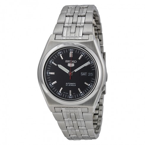 Seiko 5 Automatic Black Dial Stainless Steel Men's Watch SNK649K watches