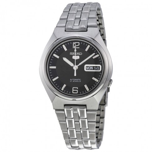 Seiko 5 Automatic Black Dial Stainless Steel Men's Watch SNKL61 watches