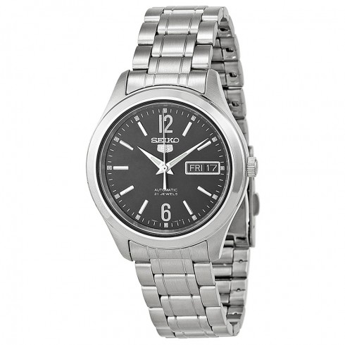 Seiko 5 Automatic Black Dial Stainless Steel Men's Watch SNKM57 watches