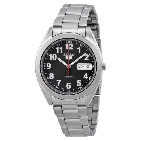 Seiko 5 Automatic Black Dial Stainless Steel Men's Watch SNXA07K watches