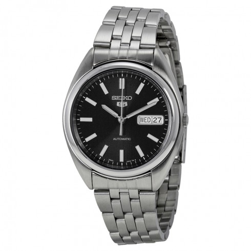 Seiko 5 Automatic Black Dial Stainless Steel Men's Watch SNXA13K watches