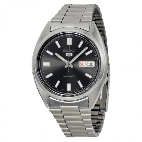 Seiko 5 Automatic Black Dial Stainless Steel Men's Watch SNXS79 watches
