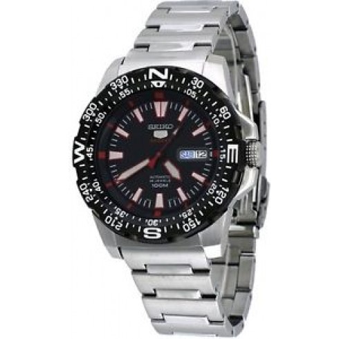 Seiko 5 Automatic Black Dial Stainless Steel Men's Watch SRP541 watches
