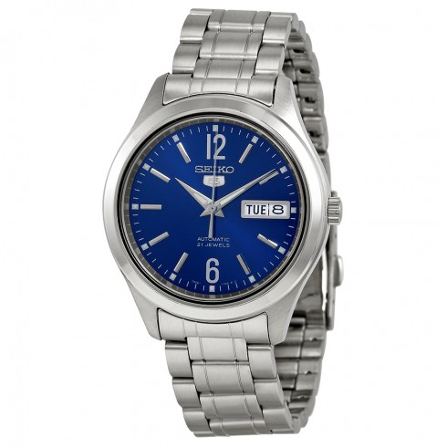 Seiko 5 Automatic Blue Dial Stainless Steel Men's Watch SNKM55 watches