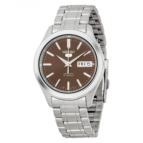 Seiko 5 Automatic Brown Dial Stainless Steel Men's Watch SNKM45 watches