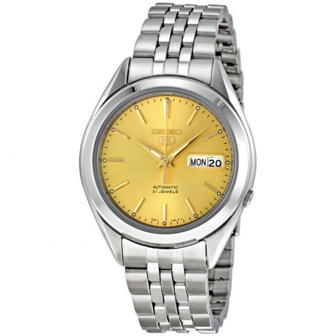 Seiko 5 Automatic Champagne Dial Men's Watch SNKL21 watches