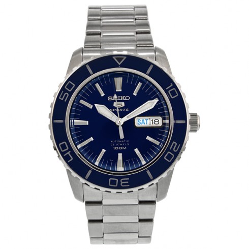 Replica Seiko 5 Automatic Dark Blue Dial Stainless Steel Men's Watch SNZH53 Watch