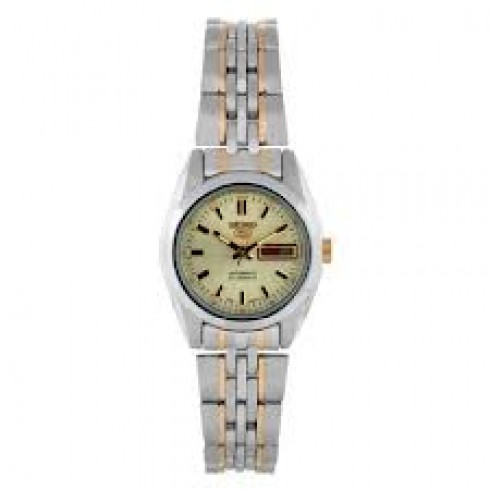 Seiko 5 Automatic Gold Dial Two-tone Ladies Watch SYMA37K watches