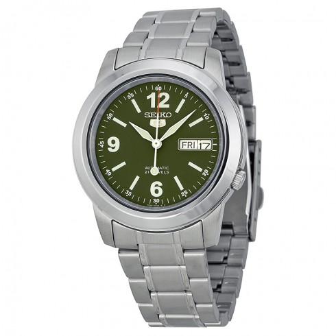 Seiko 5 Automatic Green Dial Men's Watch SNKE59 watches