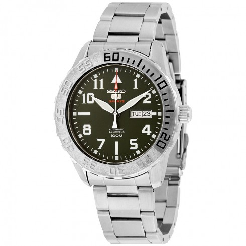 Seiko 5 Automatic Green Dial Stainless Steel Men's Watch SRP751 watches