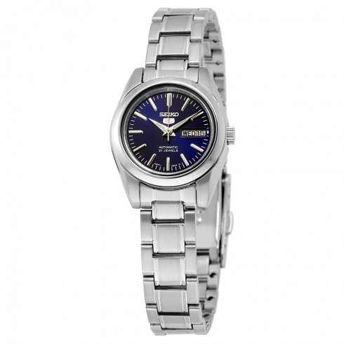 Seiko 5 Automatic Navy Blue Dial Stainless Steel Ladies Watch SYMK15 watches