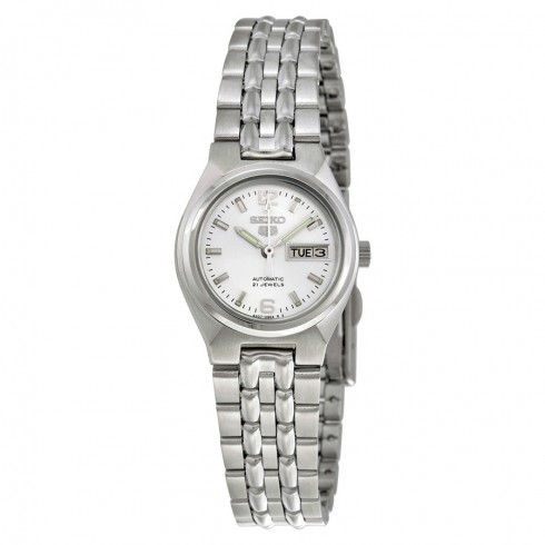 Seiko 5 Automatic Silver Dial Stainless Steel Ladies Watch SYMK31 watches